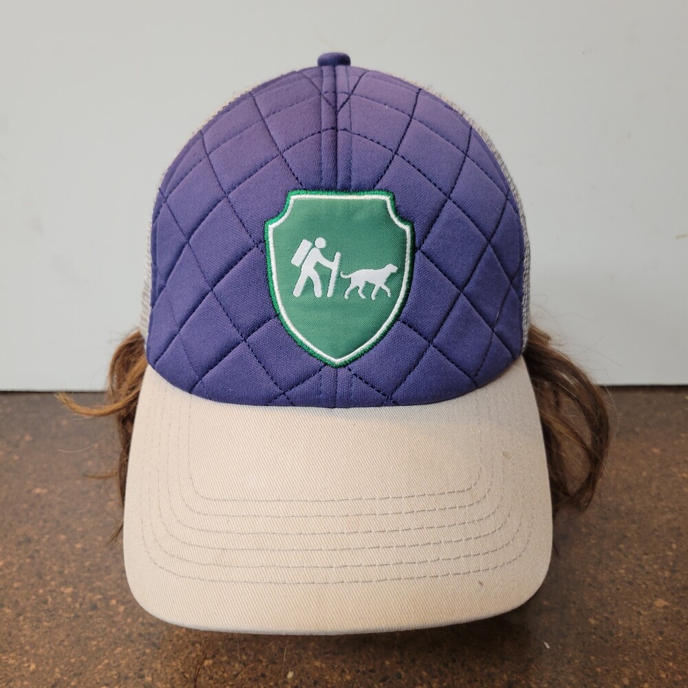 Ouray Sportswear Trucker Hat Unisex Cotton Quilted Purple Beige Snapback Cap